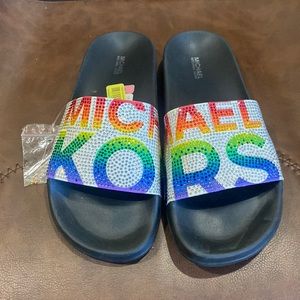Michael kors slip on sandals size 8.